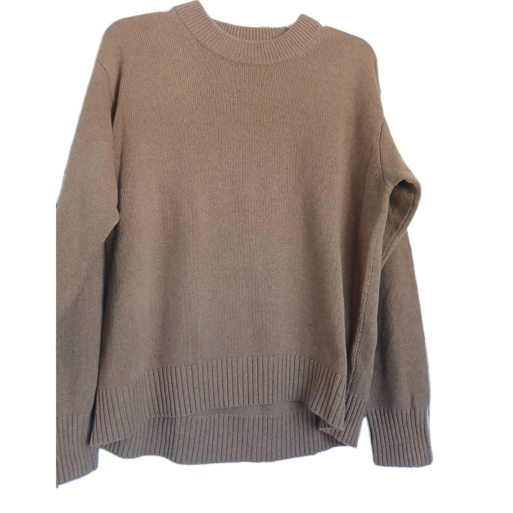 AYR  Cashmere  Sweater In Beige Size Large  Quiet Luxury